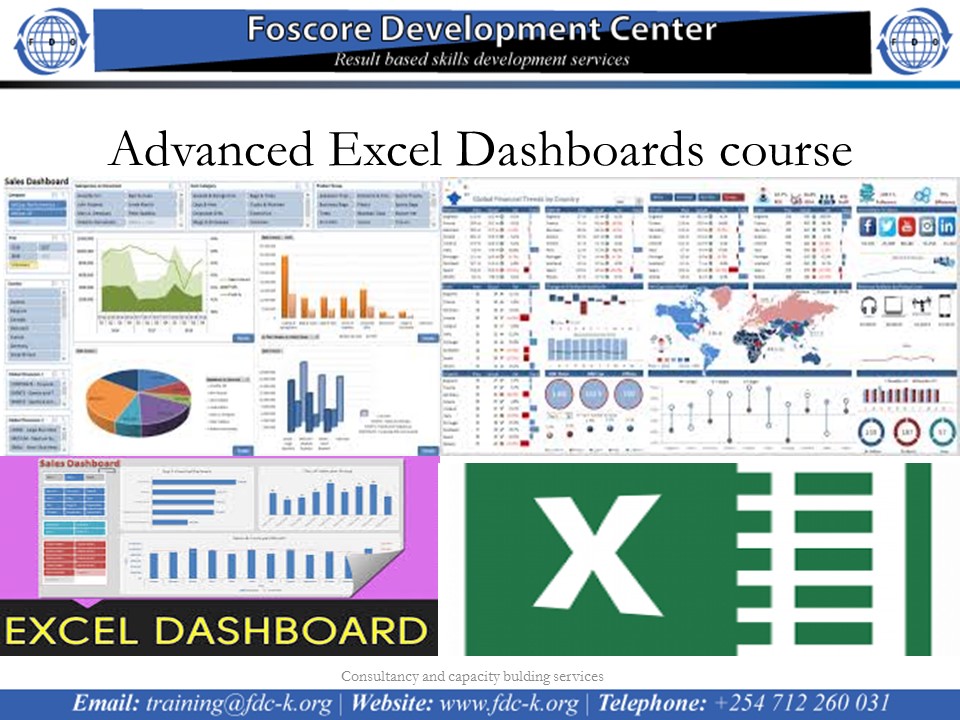 Advanced Excel Dashboards course, Naivasha, Nakuru County,Nakuru,Kenya
