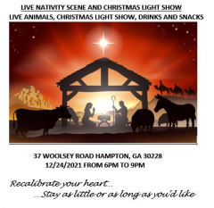 Live Nativity and Christmas Lights