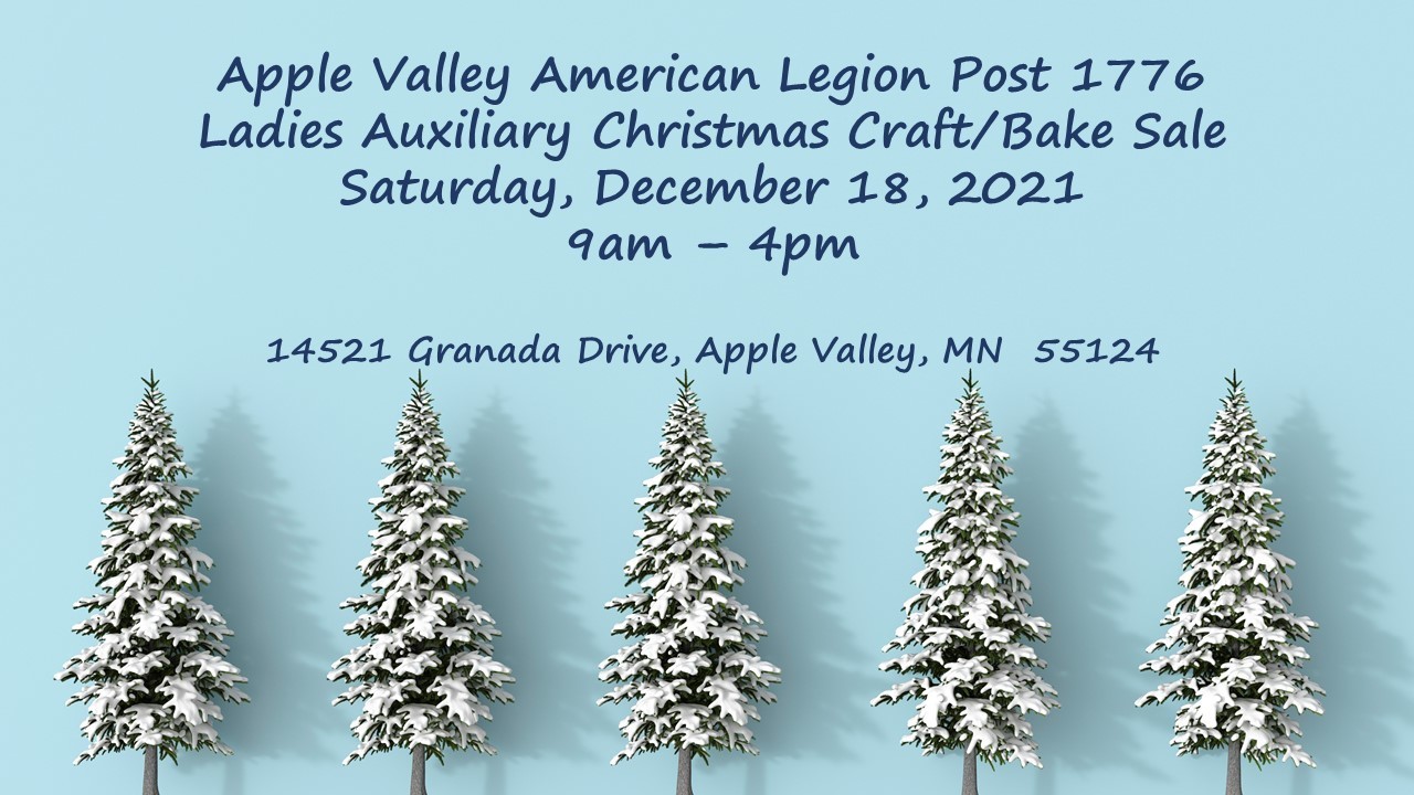 Apple Valley American Legion Christmas Craft fair and Bake Sale, Apple Valley, Minnesota, United States