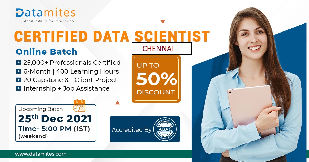 Data Science Training Course in Chennai - December'21, Online Event