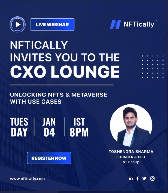 CXO LOUNGE  - UNLOCKING NFTS & METAVERSE WITH USE CASES, Online Event