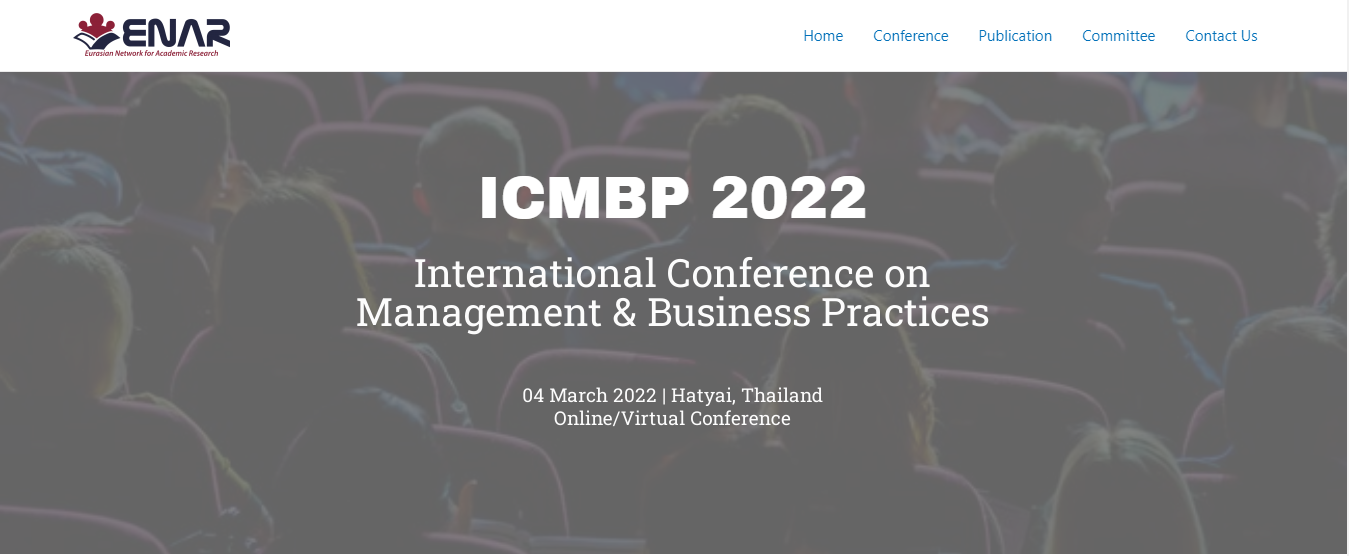 Management & Business Practices International Conference Thailand (ICMBP 2022), Online Event