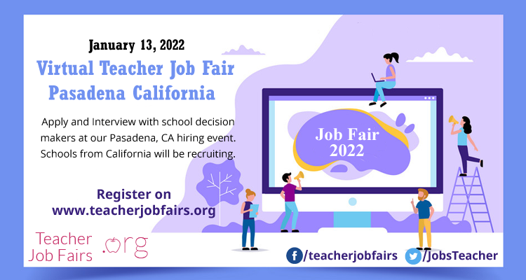 Virtual Teacher Job Fair Pasadena, California, Online Event