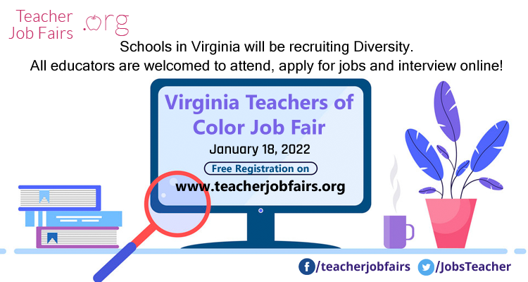 Teachers of Color Job Fair Virginia, Online Event