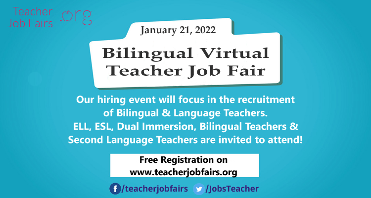 Bilingual Virtual Teacher Job Fair 2022, Online Event