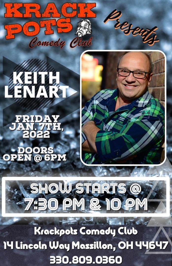 Comedian Keith Lenart at Krackpots Comedy Club, Massillon, Ohio, United States