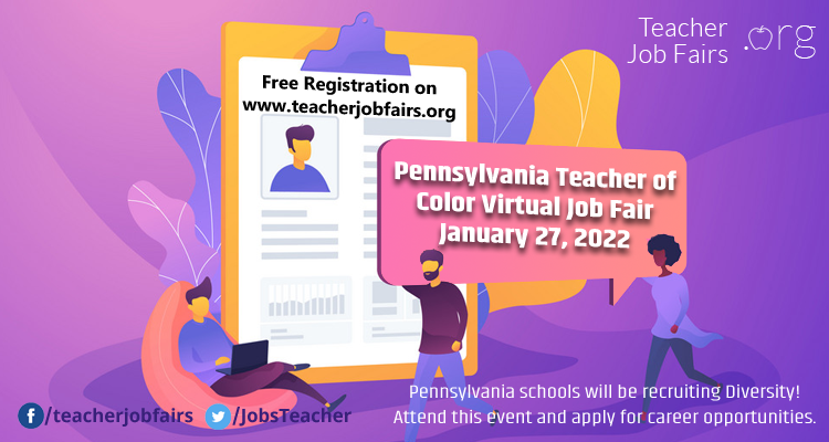 Teacher of Color Virtual Job Fair, Pennsylvania, Online Event