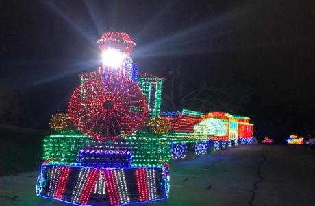 Folepi's Winter Wonderland drive-through display, East Peoria, Illinois, United States