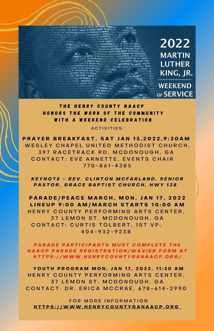 NAACP Henry County MLK Weekend of Service, Henry County, Georgia, United States