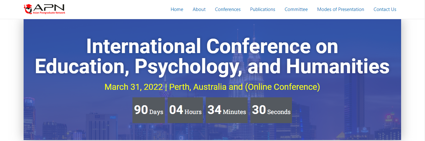 Online International Conference on Education, Psychology, and Humanities (ICEPH 2022), Online Event