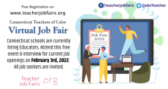Teachers of Color Virtual Job Fair, Connecticut