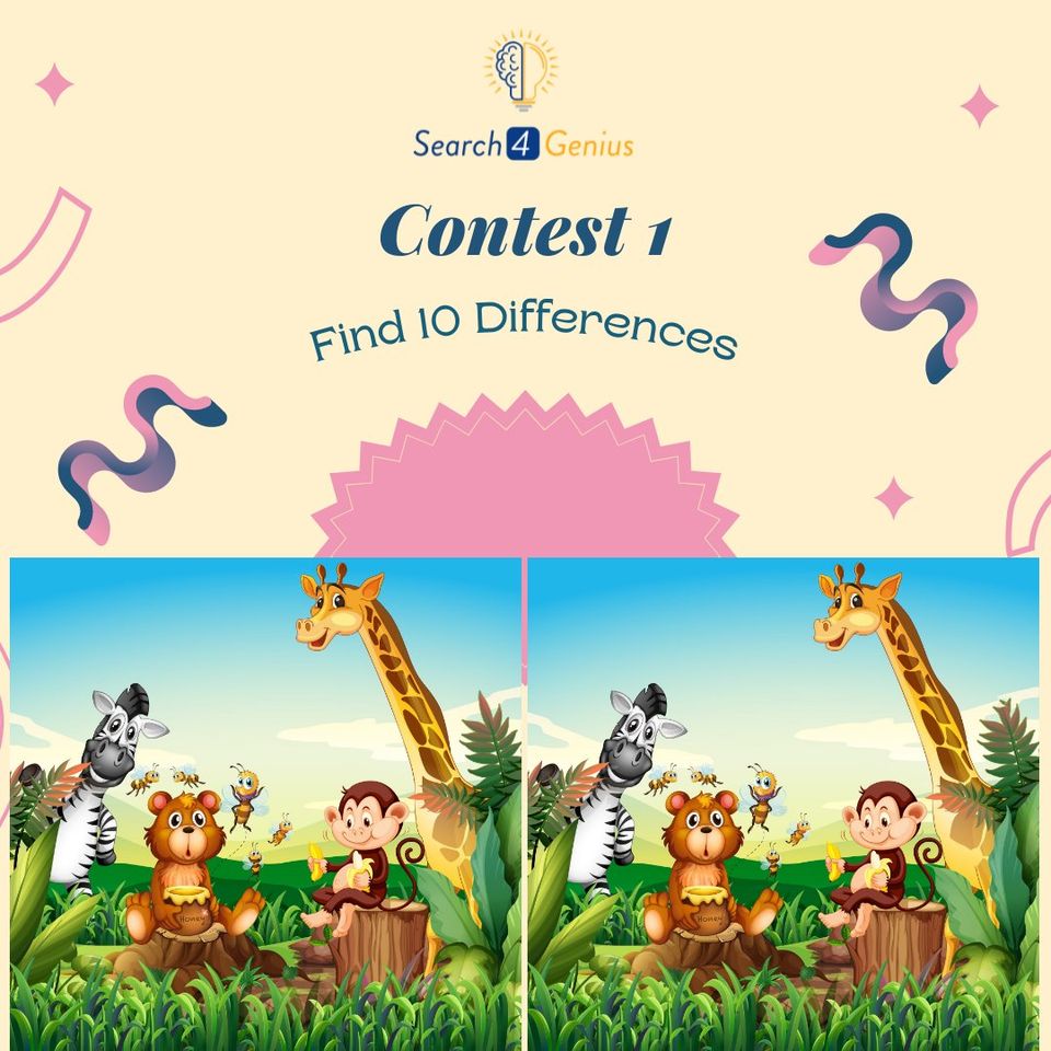 Search 4 Genius Presents Online Contest-Find 10 Differences - Quiz  Competition