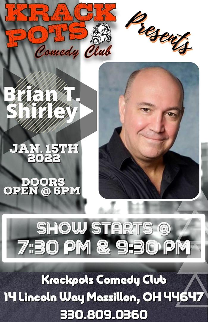 Comedian Brian T. Shirley at Krackpots Comedy Club, Massillon, Ohio, United States