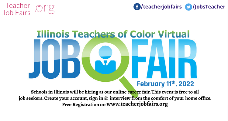 Teachers of Color Virtual Job Fair Illinois, Online Event