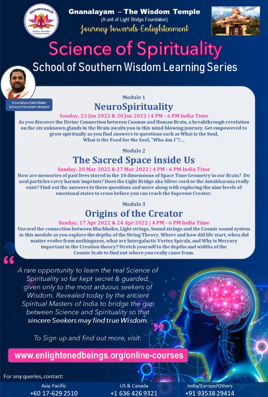 Science of Spirituality, Online Event