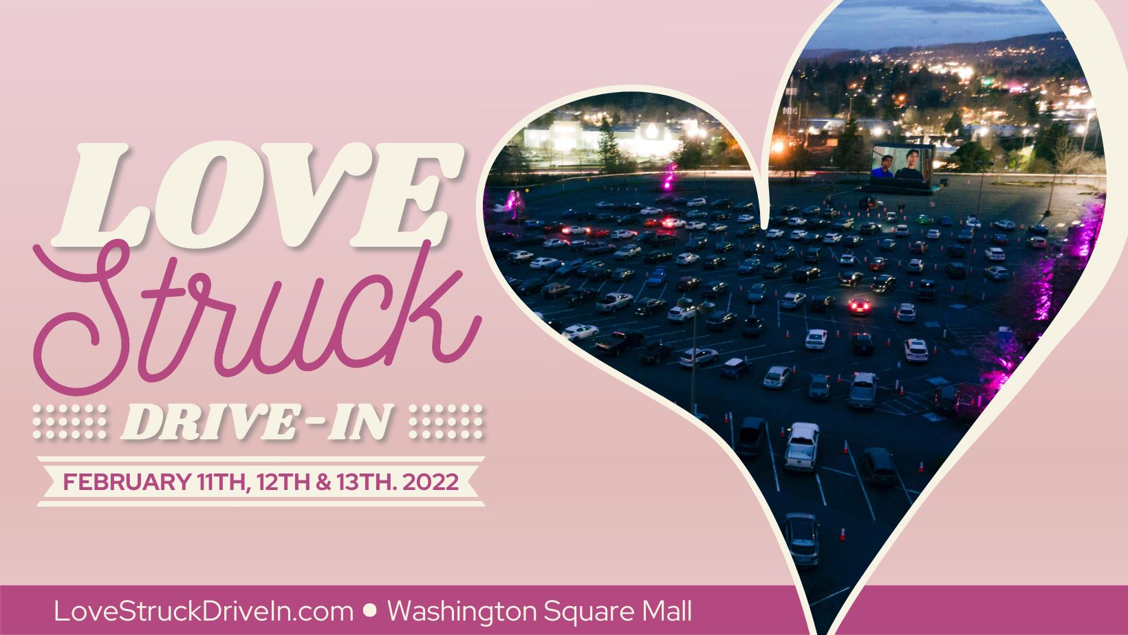 Love Struck Drive-In Valentines Theater | Washington Square Mall | Portland, OR Valentine's Day, Portland, Oregon, United States