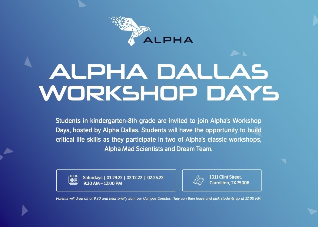 Alpha Dallas Workshop Days, Carrollton, Texas, United States