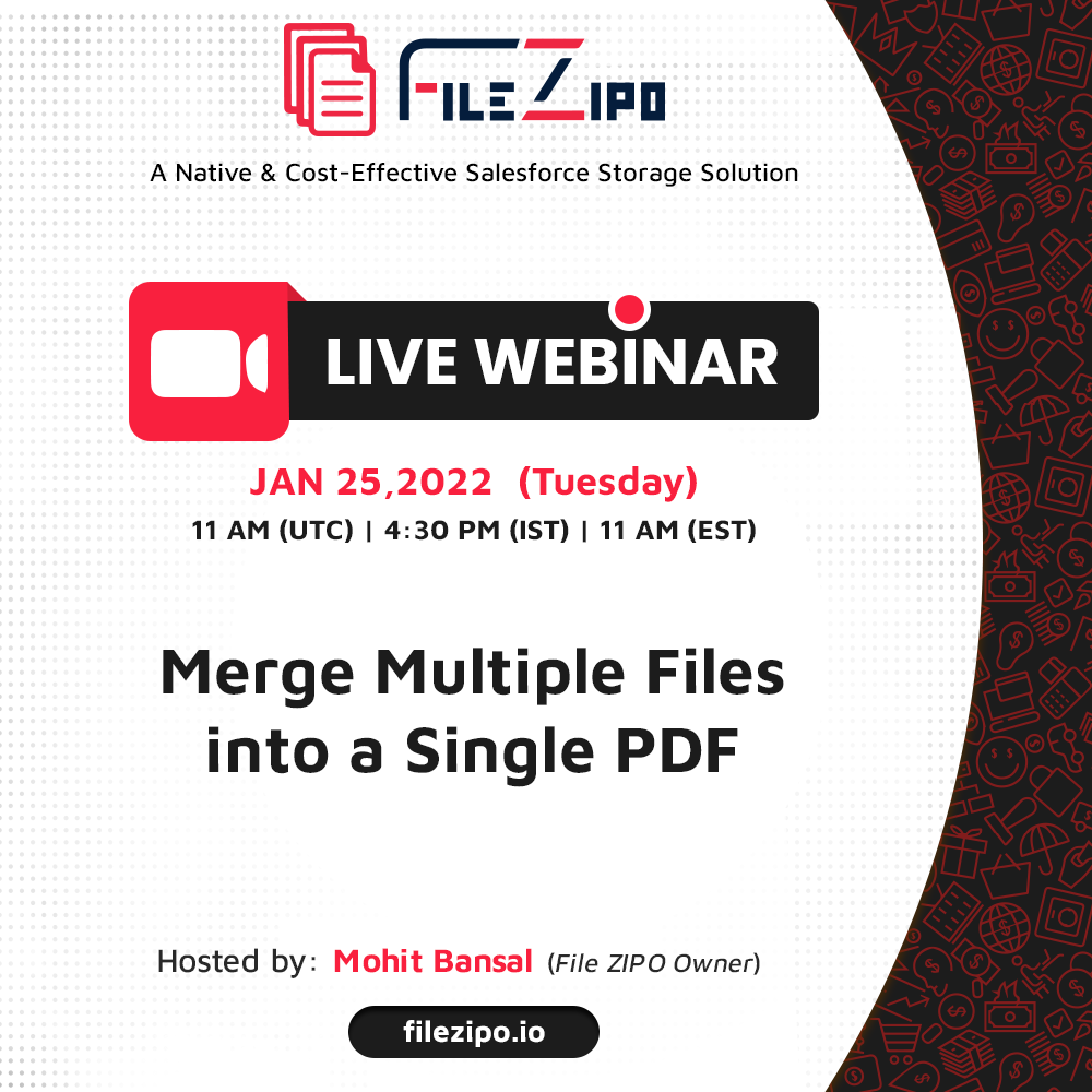 Live Webinar – Merge Salesforce Files and Attachments into a PDF File | File ZIPO, Online Event