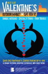 West Cliff Valentine's Outdoor Market, February 12, 2022, Lighthouse Lot, West Cliff, Santa Cruz, CA