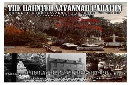 The Haunted Savannah Paracon and Psychic Medium Gallery reading w/ Cindy Kaza! Feb 25-27,2022, Savannah, Georgia, United States