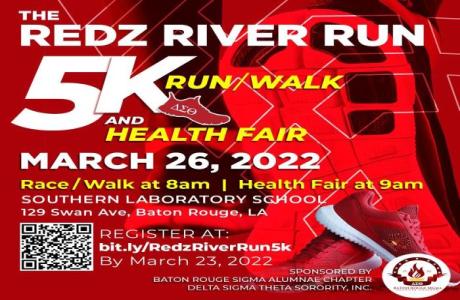 Redz River Run 5k Race and Health Fair, Baton Rouge, Louisiana, United States