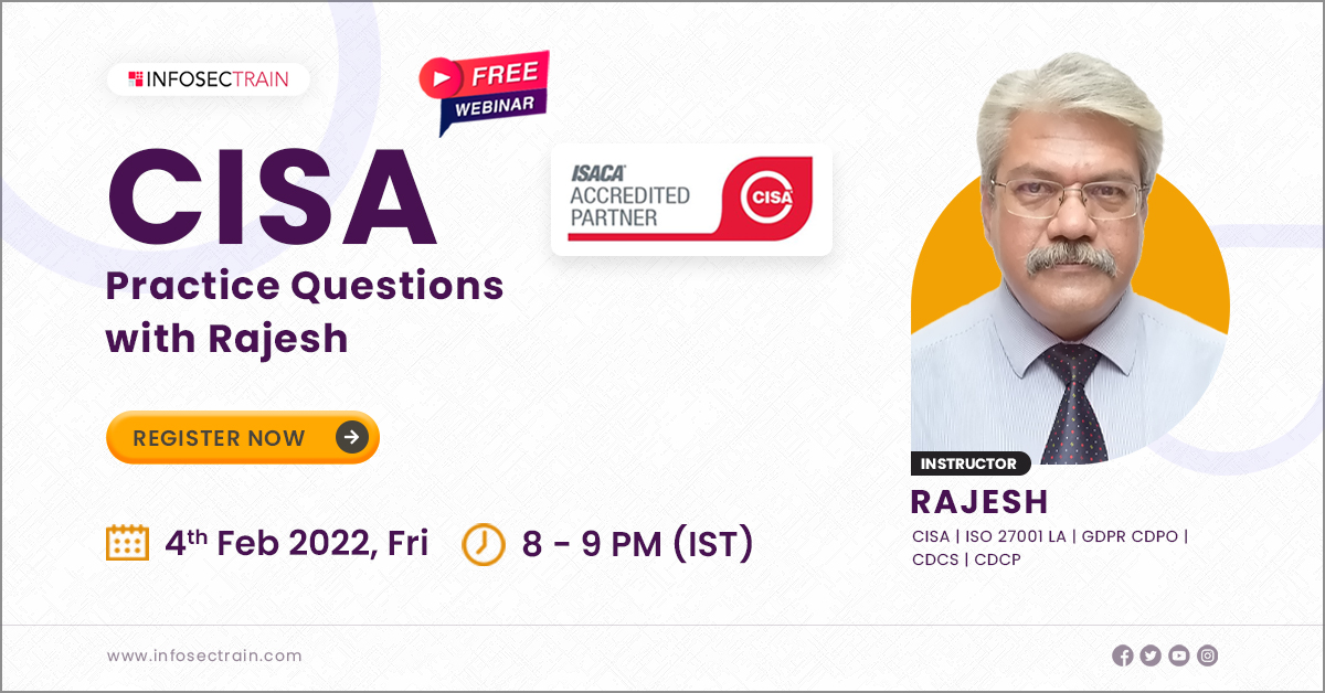 Free webinar on CISA Practice Questions with Rajesh, Online Event