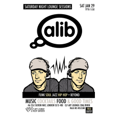 Saturday Night Lounge Session with DJ Ali-B, Free Entry