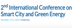 2022 2nd International Conference on Smart City and Green Energy (ICSCGE 2022)