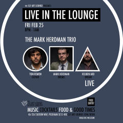 Mark Herdman Trio (Album Launch) - Live In The Lounge, Free Entry