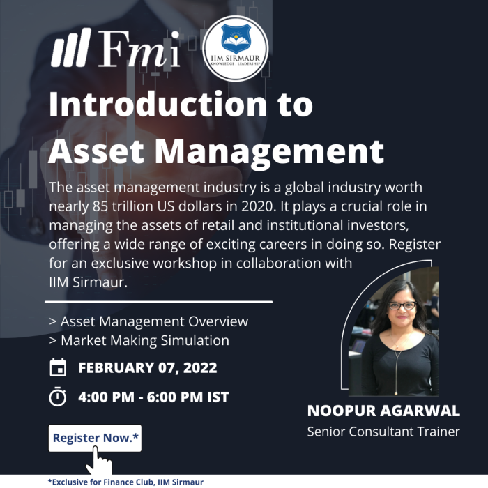 Introduction to Asset Management, Online Event