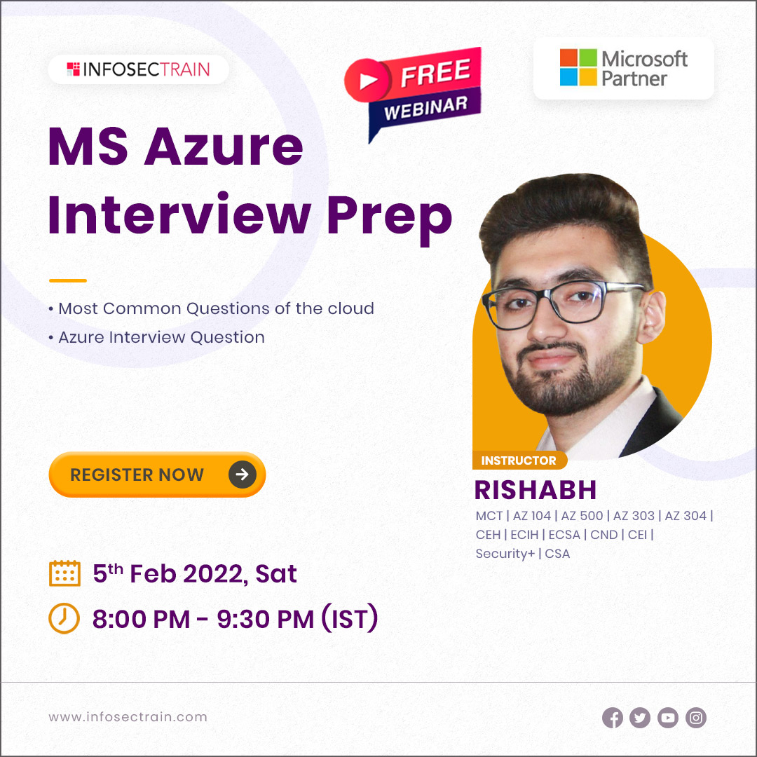 Free webinar on MS Azure Interview Prep by Rishabh (MCT), Online Event