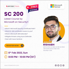 Free webinar on SC 200 -Latest Course by Microsoft on Security