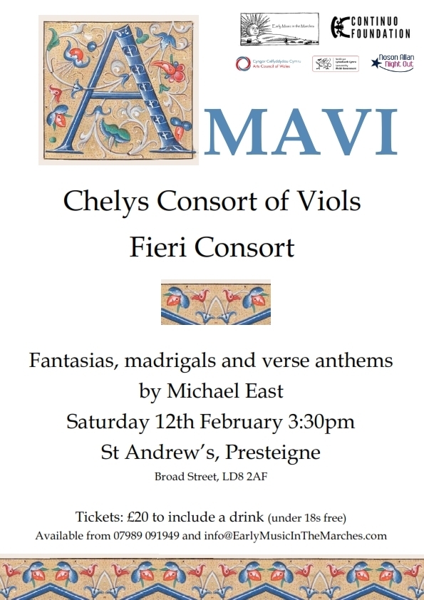 'Amavi' (I have loved) - music for voices and viols, Presteigne, Powys, United Kingdom