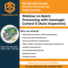 Free Webinar on Batch Processing with Geomagic Control X (Auto Inspection)