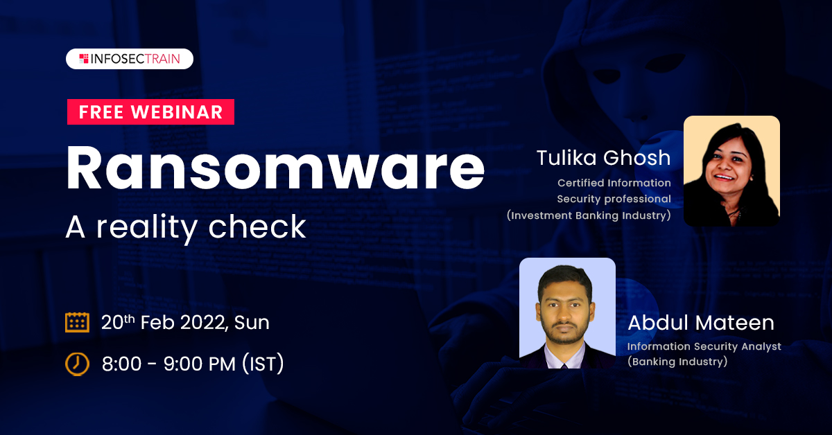 Free webinar on Ransomware -A reality check, Online Event