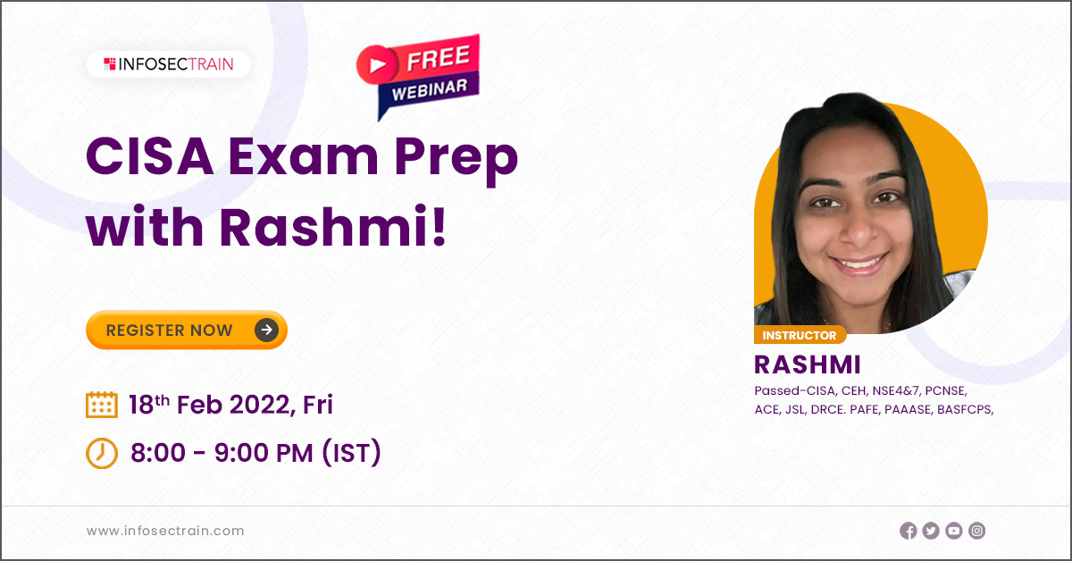 Free webinar on CISA Exam Prep with Rashmi!, Online Event