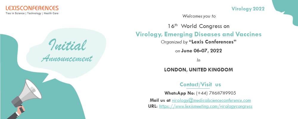 16th World Congress on Virology, Emerging Diseases and Vaccines, London, United Kingdom