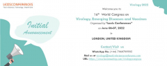 16th World Congress on Virology, Emerging Diseases and Vaccines