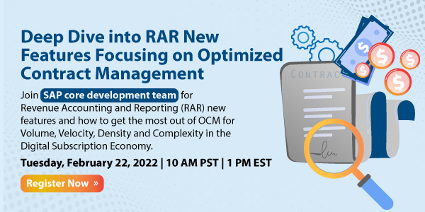 Deep Dive into RAR New Features Focusing on Optimized Contract Management, Online Event