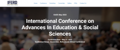 2022–International Conference on Advances In Education & Social Sciences, 27 May, Amsterdam