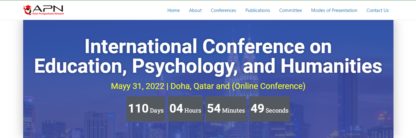 Education, Psychology, and Humanities International Conference Doha (ICEPH 2022), Online Event