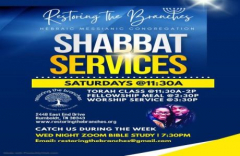 Restoring the Branches Ministry Weekly Shabbat Fellowship