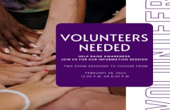 Volunteers Needed - Volunteer Information Session Via Zoom