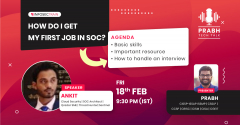 Free webinar on How do I get my first job in SOC?