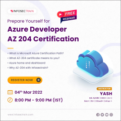 Free webinar on Prepare Yourself for Azure Developer AZ 204 Certification