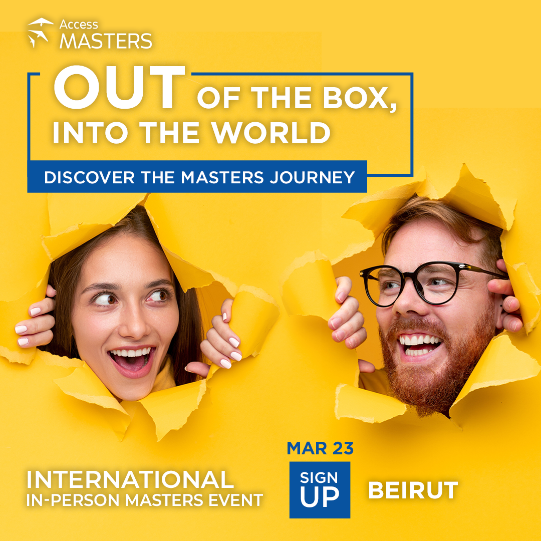 JOIN THE FUN AND FIND YOUR MASTER’S ON 23 MARCH, Beirut, Lebanon