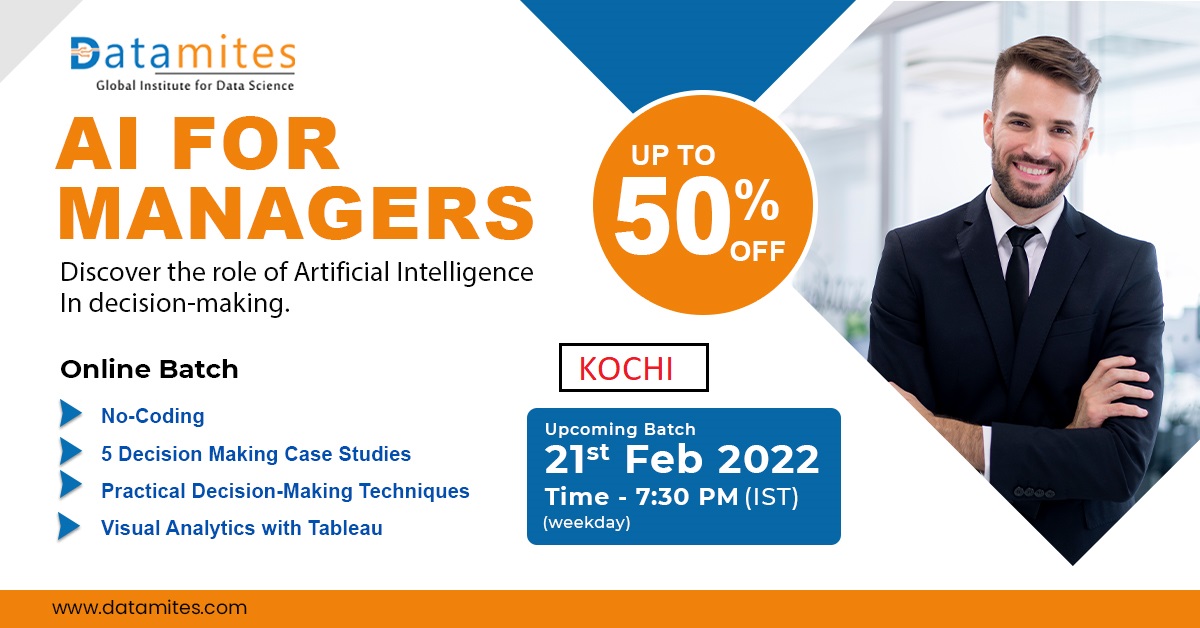 Artificial Intelligence For Managers In Kochi - February'22, Online Event
