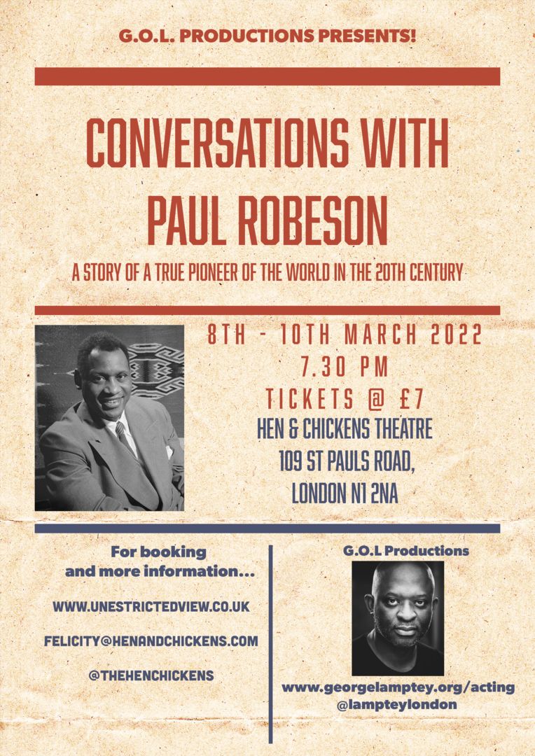 Conversations with Paul Robeson, London, England, United Kingdom