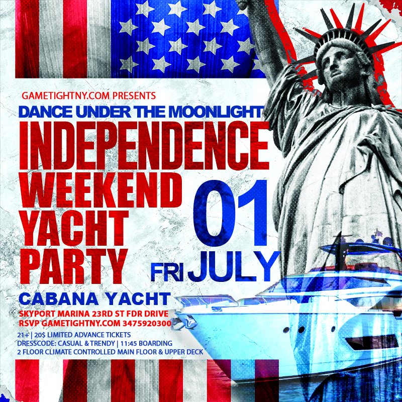 July 4th Weekend Kickoff Dance under the Moonlight NYC Cabana Yacht 2022, New York, United States