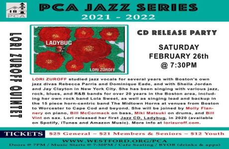 Lori Zuroff Quintet "Ladybug" CD Release Party! (bluesy jazzy)-Parish Center for the Arts (Westford), Westford, Massachusetts, United States